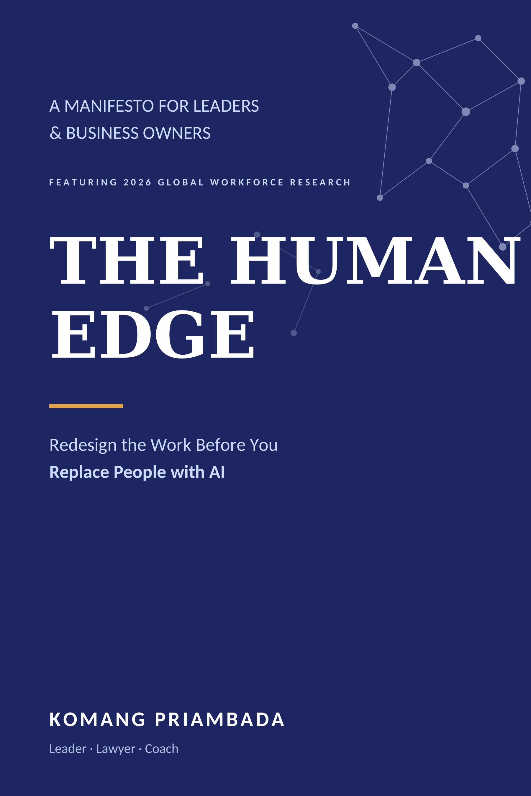 Sampul depan The Human Edge oleh Komang Priambada